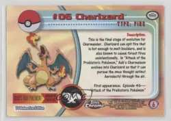 Charizard Topps Chrome Pokemon TV Animation Edition #6 2000 0q26 - Image 2