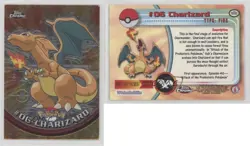 Charizard Topps Chrome Pokemon TV Animation Edition #6 2000 0q26 - Image 3