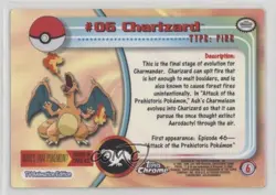 Charizard Topps Chrome Pokemon TV Animation Edition #6 2000 0q26 - Image 5