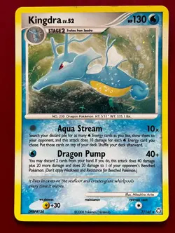 Holo Rare Kingdra #7 Legends Awakened Pokemon Card 2008 LP - Image 1