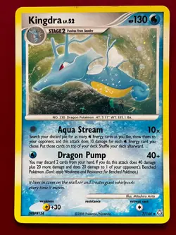 Holo Rare Kingdra #7 Legends Awakened Pokemon Card 2008 LP - Image 2