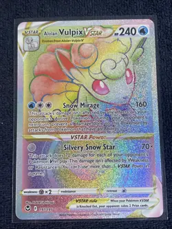 Alolan Vulpix VSTAR - 197/195 - Pokemon Silver Tempest Secret Rare Card NM - Image 4
