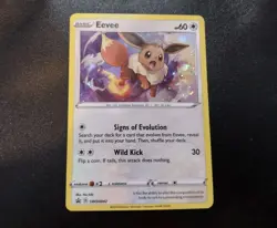 Eevee SWSH042 Holo Black Star Promo Pokemon Card LP - Image 1