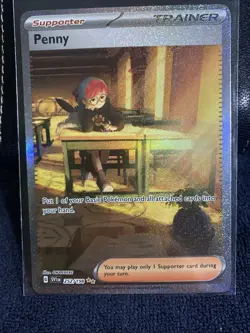 PokÃ©mon TCG Scarlet & Violet Penny Holo Card 252/198 Special Illustration Rare - Image 1