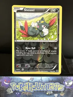 Pokemon Card Sneasel 60/114 Reverse Holo XY Steam Siege L/P - Image 1