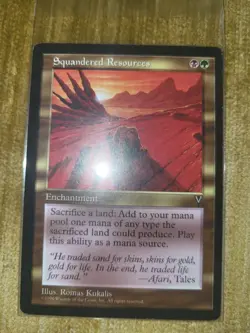 1x MTG Visions Squandered Resources NM - Image 1