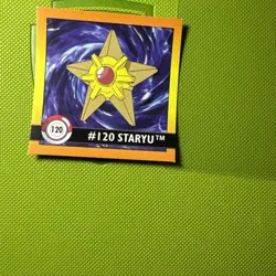 1999 Artbox Stickers Series 1 Pokémon Card Sticker TCG #120 STARYU NM - Image 1