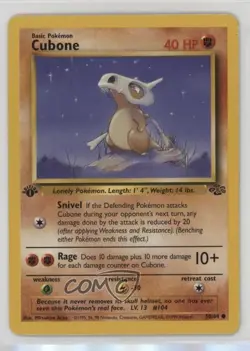 Cubone 1st Ed. Pokemon Jungle #50 1999 1gf0 - Image 1