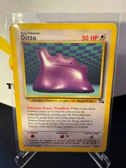 Pokemon TCG Ditto Fossil 18/62 Regular Non-Holo Rare Unlimited DMG - Image 1
