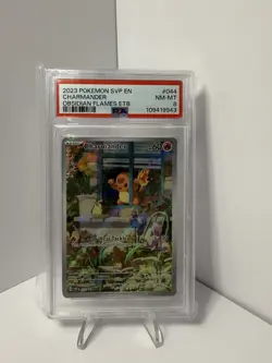 PokÃ©mon TCG Charmander SVP44 Obsidian Flames Promo Card PSA 8 - Image 1