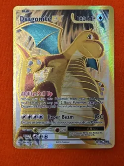 Pokémon TCG 2016 Dragonite EX-FA ULTRA-RARE XY Evolutions Card 106/108 LP-MP - Image 1