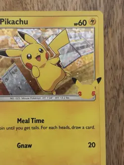 Pikachu McDonaldâ€™s Promo 25/25 Holo 25th Anniversary PokÃ©mon Card - Image 4