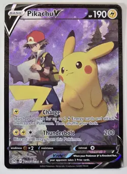 PokÃ©mon Pikachu V TG16/TG30 Lost Origin 2022 Trainer Gallery Ultra Rare Card TCG - Image 1