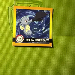 1999 Artbox Stickers Series 1 Pokémon Card Sticker TCG #116 HORSEA NM - Image 1