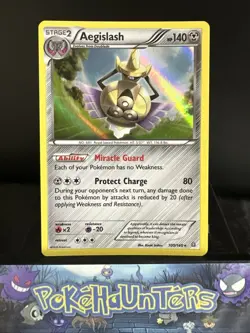 Pokemon Card Aegislash 100/160 Primal Clash Holo Rare L/P - Image 1