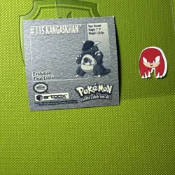 1999 Artbox Stickers Series 1 Pokémon Card Sticker TCG #115 KANGASKHAN NM - Image 2