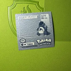 1999 Artbox Stickers Series 1 Pokémon Card Sticker TCG #115 KANGASKHAN NM - Image 2