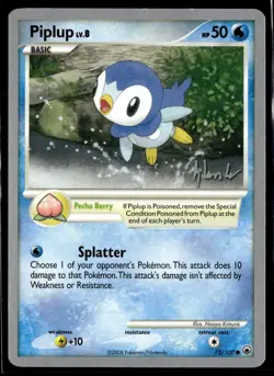 Piplup 72/130 Dylan Lefavour Empotech World Championships Deck Pokemon Card - Image 1