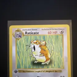 Pokemon Raticate 40/102 1st Edition Shadowless Base Set Card Unplayed Near Mint - Image 3
