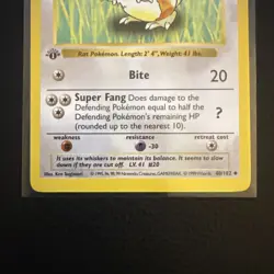 Pokemon Raticate 40/102 1st Edition Shadowless Base Set Card Unplayed Near Mint - Image 4