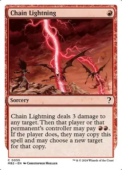 Chain Lightning x1 1x Mystery Booster 2 White Border NM MTG - Image 1