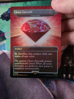 Chaos Emerald (Lotus Petal) Red 7032 Secret Lair Drop Sonic Bonus MTG NM - Image 1