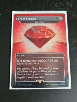 Chaos Emerald (Lotus Petal) Red 7032 Secret Lair Drop Sonic Bonus MTG NM - Image 1
