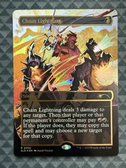 MTG Chain Lightning #2052 Raised Foil Rare Secret Lair Drop Series (SLD)  - Image 2