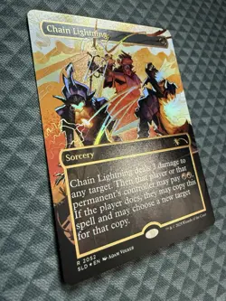 MTG Chain Lightning #2052 Raised Foil Rare Secret Lair Drop Series (SLD)  - Image 3