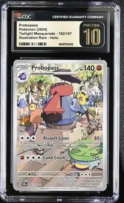 2024 Pokemon SV Twilight Masquerade TWM EN Probopass #182/167 CGC 10 Pop 14 - Image 1
