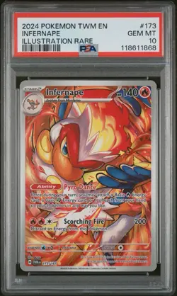 Pokemon Infernape Twilight Masquerade Illustration Rare #173 PSA 10 Gem Mint - Image 1