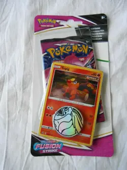 NEW Fusion Strike Tepig Blister BOLD SWIRL Pokémon TCG Sword and Shield Cards - Image 1