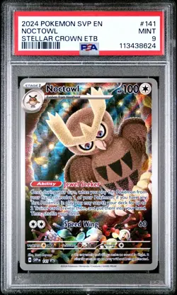PSA 9 Noctowl 141 Scarlet & Violet Black Star Promo Pokémon Card - Image 1