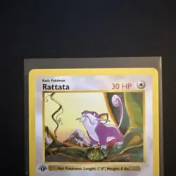 Pokemon Rattata 61/102 1st Edition Shadowless Base Set Card Unplayed Near Mint - Image 3