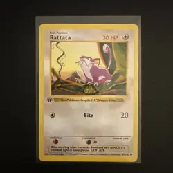 Pokemon Rattata 61/102 1st Edition Shadowless Base Set Card Unplayed Near Mint - Image 7