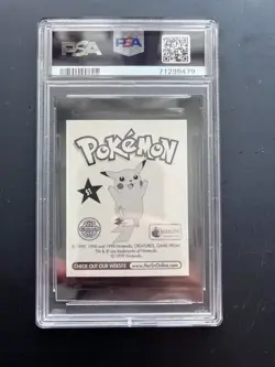 1999 Merlin Pokemon Prism Holo S1 PIKACHU SITTING PSA 6 - Image 2