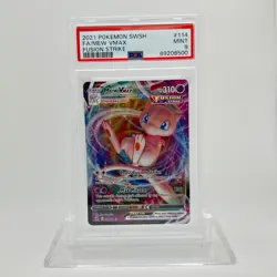 2021 Pokémon SWSH Fusion Strike Mew VMAX Full Art #114 PSA 9 - Image 3