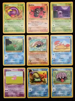 MP-LP Lot Of 18 Vintage Pokemon Cards 1999 Regular Fossil & Jungle Commons - Image 8