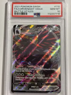 PSA 10 Corviknight VMAX 110/163 - Battle Styles Ultra Rare Pokemon TCG - Image 3