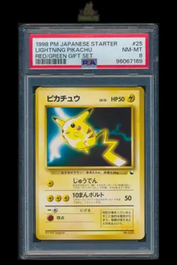 [Lighting Pikachu] PSA 8 #025 Glossy Starter Gift Set Vintage Japanese Pokemon - Image 4