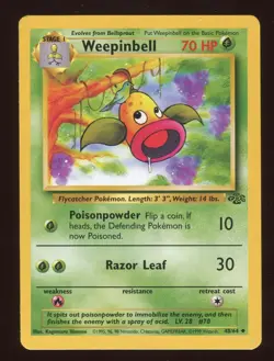 Pokemon Card Weepinbell Base Set 48/64 Unlimited Jungle WOTC Near Mint - Image 1