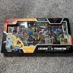 Pokemon TCG Lucario V & Tyranitar V Heavy Hitters Premium Collection NEW - Image 1