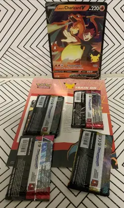 Pokémon TCG: Celebrations Collection Box [Dark Sylveon V or Lance's Charizard V Oversize] (2021) - Image 2