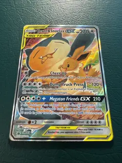 Pokemon TCG Eevee and Snorlax GX SM169 Sun & Moon Promo LP - Image 3