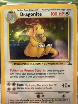 Pokemon TCG Dragonite Fossil Holo Rare Card 4/62 CGC 9 Mint - Image 3