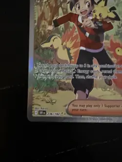 PokÃ©mon TCG Destined Rivals Ethan's Adventure Full Art Trainer Card 236/182 Sir - Image 5
