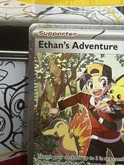 PokÃ©mon TCG Destined Rivals Ethan's Adventure Full Art Trainer Card 236/182 Sir - Image 4