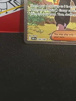 PokÃ©mon TCG Destined Rivals Ethan's Adventure Full Art Trainer Card 236/182 Sir - Image 5
