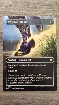 Swiftfoot Boots (Uncommon Borderless) #355 Foundations MTG NM - Image 1