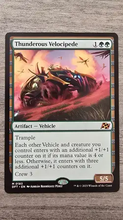 Thunderous Velocipede (Rare) #183 Aetherdrift MTG NM - Image 1